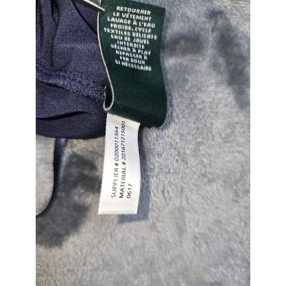 Lauren Ralph Lauren Belted Jumpsuit Women's Navy Open Shoulder Sleeve Sz PS - Picture 9 of 9